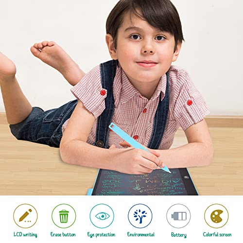 PINKCAT LCD Writing Board, 12" Colorful Writing Tablet Erasable Handwriting Pad Graffiti Doodle Board Repeat Drawing Gift for Girl Boy Kid Student