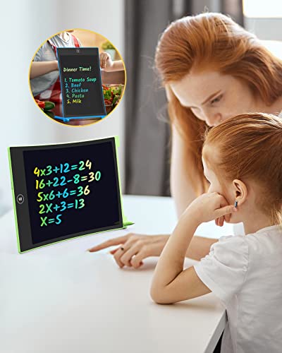 TECJOE 2 Pack LCD Writing Tablet, 8.5 Inch Colorful Doodle Board Drawing Tablet for Kids, Erasable Reusable Writing Drawing Pad, Learning Toys Gifts for 3 4 5 6 Years Old Boys and Girls Toddlers