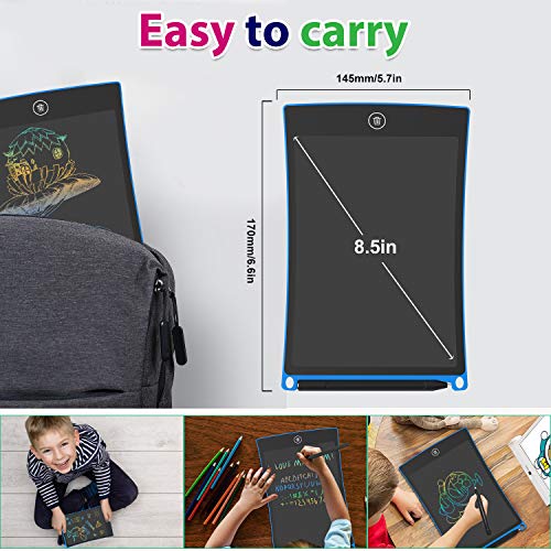 GUYUCOM LCD Writing Tablet, 8.5 inch Kids Doodle & Scribble Boards, Toys for Boys Educational Toys, Erasable Boys Toys Toddler Toys for Christmas Birthday(Blue)