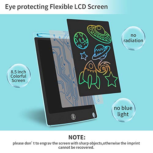 HOMESTEC Colourful LCD Writing Tablet,8.5 inch Drawing Board Graphic Tablet Lock-Key Handwriting Doodle Drawing Pad Kids Toys Gifts for Boys Girls(Blue)