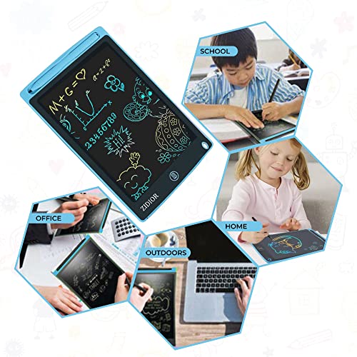 ZIDIOR LCD Writing Tablet for Kids & Adults, 8.5 Inch Digital Drawing & Doodle Board Graphic Tablet, Portable Learning Educational Toys with Lock, Multicolour Drawing Pad for Painting and Memo Lists