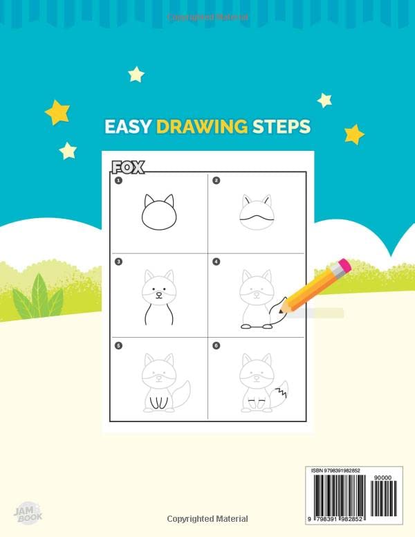 How to Draw Animals for Kids Ages 4-8: Learn to Draw 50 Cute Animals, Fun and Easy Step-by-Step Drawing Guide for Kids