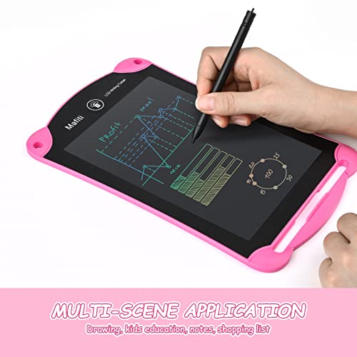 LCD Writing Tablet Kids,Mafiti 8.5 Inch Color Screen Kids Writing Tablet,Children's Drawing Board Kids Toys for 2-8 Years old Girls Boys Birthday, (Pink)