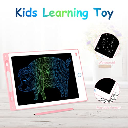 Vicloon LCD Writing Tablet, 10 Inch Colorful Drawing Board Digital eWriter Electronic Graphics Tablet, Kids Doodle & Scribble Boards Handwriting Drawing Pad Lock-Key Learning Writing Board for Kids