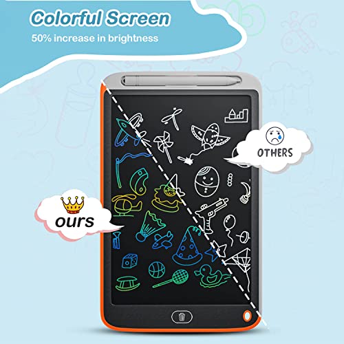 2 Pack LCD Writing Tablet Kids 10 Inch, Doodle Board Toddler Toys, Erasable Drawing Tablet, Etch Sketch Doodle Pad, Learning Toys for 2 3 4 5 6 7 8 Year Old Girls Boys, Birthdays Gift, Green/Orange