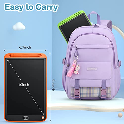 2 Pack LCD Writing Tablet Kids 10 Inch, Doodle Board Toddler Toys, Erasable Drawing Tablet, Etch Sketch Doodle Pad, Learning Toys for 2 3 4 5 6 7 8 Year Old Girls Boys, Birthdays Gift, Green/Orange