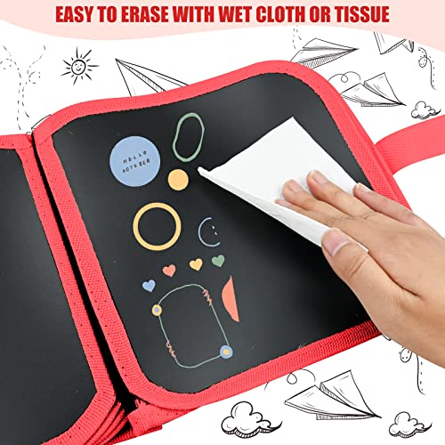 Erasable Doodle Book,16 Page Double-Sided Waterproof Kids Drawing Writing Boards with 12 Erasable Pens, Early Learning Toddler Drawing for Girls Boys Gifts Travel Activity Toy Age 3 Year Old