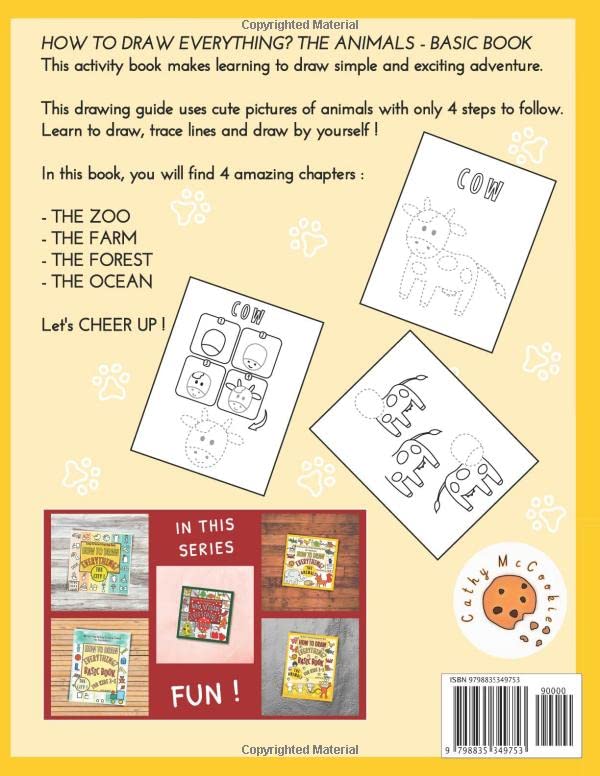 How to Draw Everything? - Basic Book - The Animals | for Kids 3-5 | My First I Can Draw Step by Step Book: Toddlers Learn to Follow Instructions | Directed Drawing | Easy Pictures | Trace and Draw