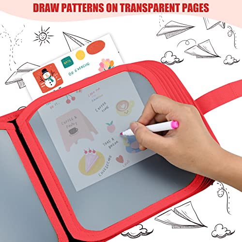 Erasable Doodle Book,16 Page Double-Sided Waterproof Kids Drawing Writing Boards with 12 Erasable Pens, Early Learning Toddler Drawing for Girls Boys Gifts Travel Activity Toy Age 3 Year Old