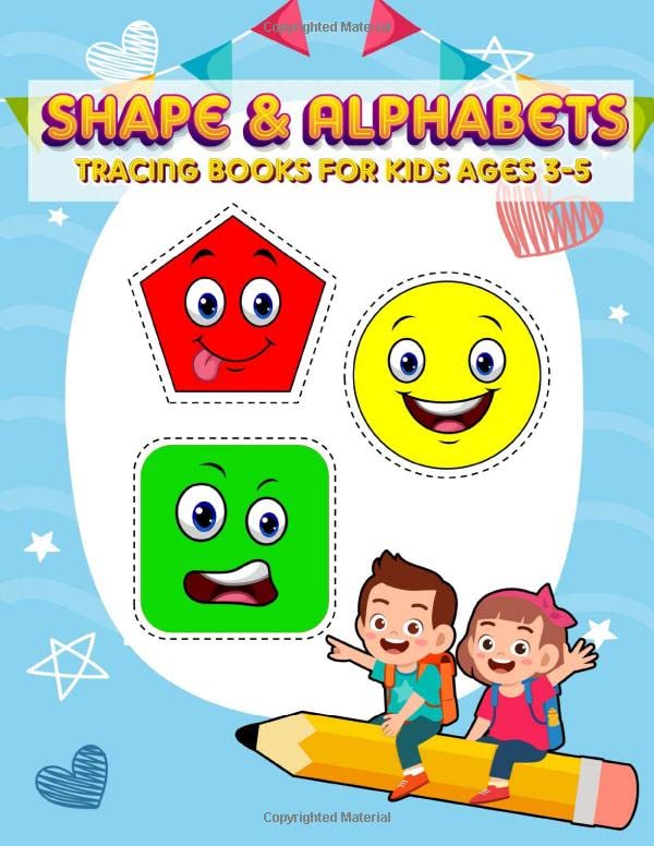 Shape & Alphabets tracing books for kids ages 3-5: Awesome practice skills to writing , drawing , coloring , tracing , dot to dot , activity book for ... family | Animals , Pattern , line and more...