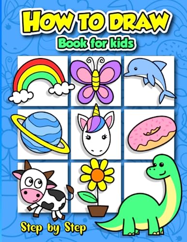 Fun How to Draw Book for Kids: Easy Step-by-Step Guide for Drawing Cute Stuff and Animals