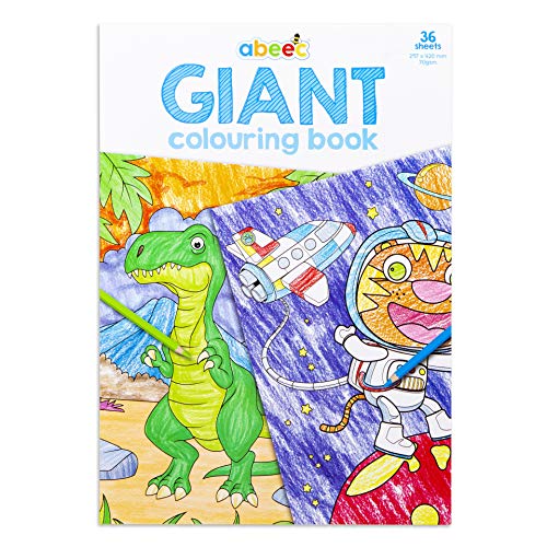 abeec Colouring Books for Children - A3 Colouring Books - A3 Paper for Colouring and Painting - Kids Colouring Books - Party Bag Fillers for Kids - Dinosaur Books for Children Age 3