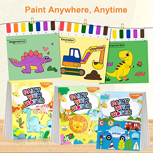 YPLUS Water Colouring Book for Children Painting Watercolour Paint Set Paper for Kids, Magic Book Arts and Crafts Gift for Drawing - Animals