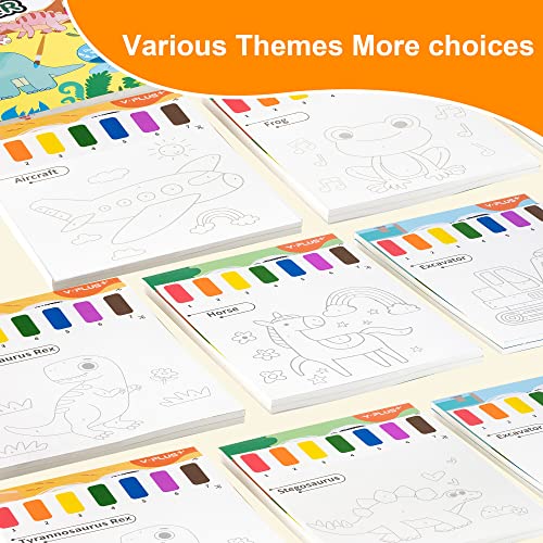 YPLUS Water Colouring Book for Children Painting Watercolour Paint Set Paper for Kids, Magic Book Arts and Crafts Gift for Drawing - Animals