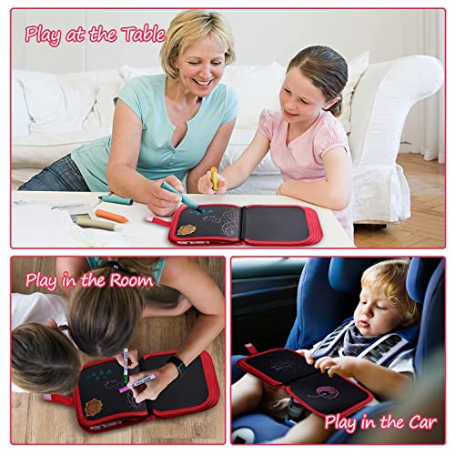 Erasable Doodle Book, Double-Sided Kids' Drawing Writing Boards with 12 Scribble Boards Pens, Portable Early Learning Drawing Pad Travel Toys Gifts for 3-8 Year Old Boys Girls(Mermaid)