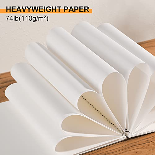 Sketch Book, 100 Pages (50 Sheets), Spiral Bound Artist Sketch Pad, Durable Acid Free Drawing Paper for Drawing, Painting, Sketching or Doodling for Girls