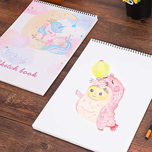 Sketch Book, 100 Pages (50 Sheets), Spiral Bound Artist Sketch Pad, Durable Acid Free Drawing Paper for Drawing, Painting, Sketching or Doodling for Girls