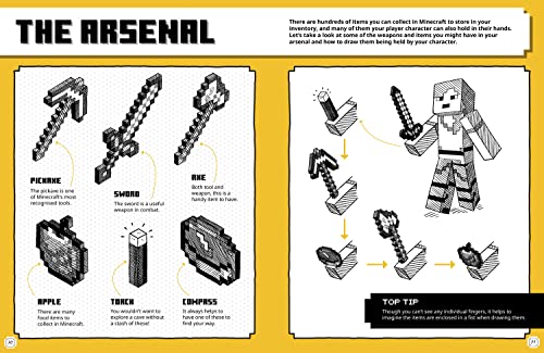 Minecraft How to Draw: An official Minecraft drawing book, fully illustrated with spaces to draw on the page – perfect for arty kids and gamers, new for 2023