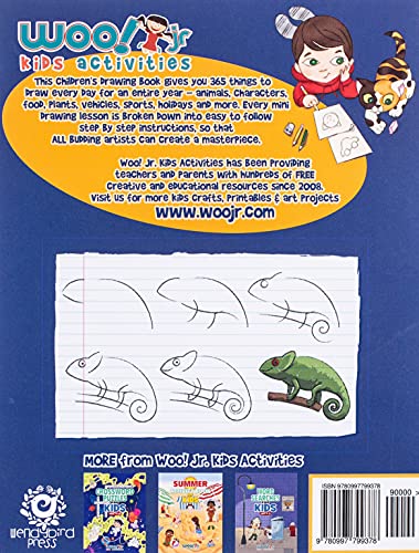 The Drawing Book for Kids: 365 Daily Things to Draw, Step by Step (Woo! Jr. Kids Activities Books)