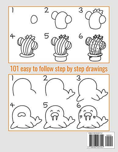 How to Draw Book for Kids: A Simple Step-by-Step Guide to Drawing Cute Animals, Cool Vehicles, Food, Plants and So Much More