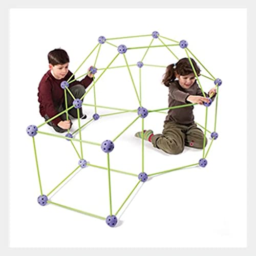 Crazy Forts Standard edition, Purple, 69 pieces, Fort Building Kit for Kids, Indoor or Outdoor STEM Playhouse Construction Toy