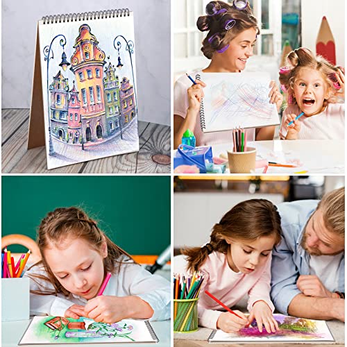 Sibontier Sketchbook A4 Sketch Pad Hardback Sketch Book for Artists Kids Teens Adults Spiral Bound Drawing Pad 160gsm Drawing Book 60 Pages/ 30 Sheets Drawing Paper