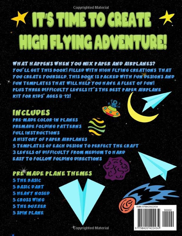 Paper Airplanes: For Kids (Ages 8-12) Ready to Fold and Fly Paper Airplane Kit with Instructions and Templates. (Paper Airplane Masters)