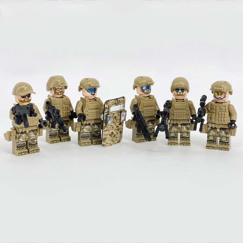 Atan 12PCS Building Block Toy, Military Dolls Set, Children Military Base Toy with Weapons, Kids Birthday Gifts