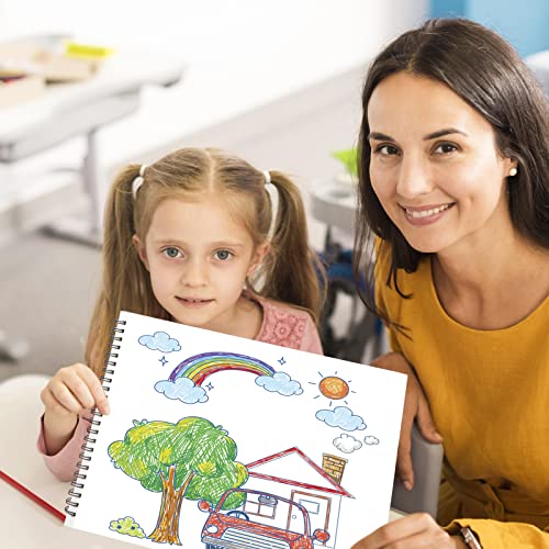 Sibontier Sketchbook A4 Sketch Pad Hardback Sketch Book for Artists Kids Teens Adults Spiral Bound Drawing Pad 160gsm Drawing Book 60 Pages/ 30 Sheets Drawing Paper