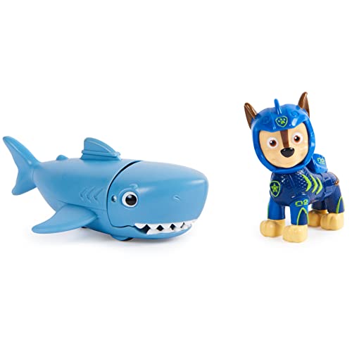 Paw Patrol, Aqua Pups Chase and Shark Action Figures Set, Kids’ Toys for Ages 3 and up