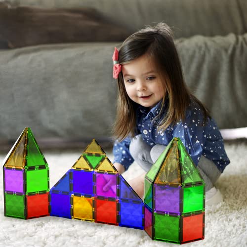 Desire Deluxe Magnetic Building Blocks Tiles Montessori Kids Toys for Boys & Girls – Learning Educational Construction Set Gift – Birthday, for 3-8 Year of Age (37pc).