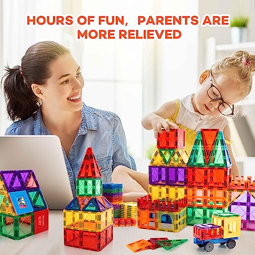 ChildreN HUB 46pcs Magnetic Building Set - Construction Kit Educational STEM Toys For Your Kids (New Version)
