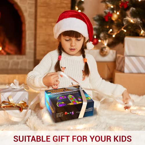 Desire Deluxe Magnetic Building Blocks Tiles Montessori Kids Toys for Boys & Girls – Learning Educational Construction Set Gift – Birthday, for 3-8 Year of Age (37pc).