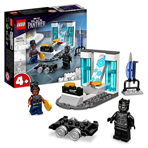 LEGO 76212 Marvel Shuri's Lab, Black Panther Construction Learning Toy with Minifigures, Toys for Kids, Girls and Boys Age 4, Avengers Super Heroes Gifts, Multicolor