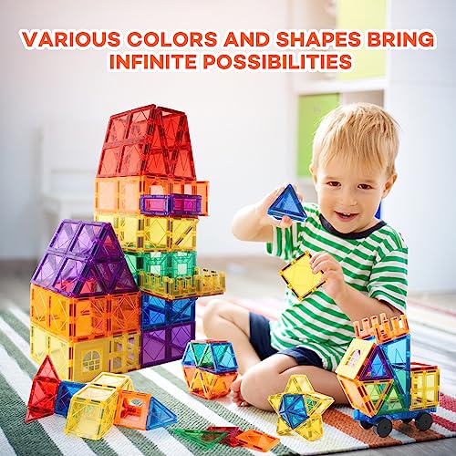 ChildreN HUB 46pcs Magnetic Building Set - Construction Kit Educational STEM Toys For Your Kids (New Version)