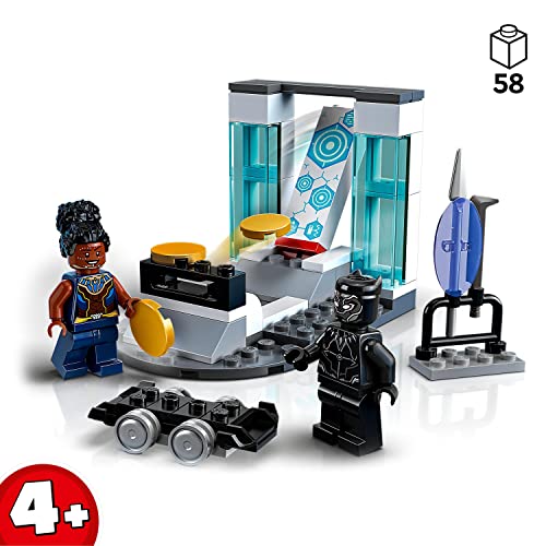 LEGO 76212 Marvel Shuri's Lab, Black Panther Construction Learning Toy with Minifigures, Toys for Kids, Girls and Boys Age 4, Avengers Super Heroes Gifts, Multicolor
