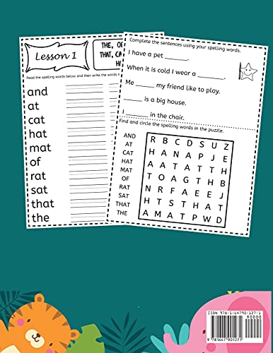 Spelling Workbook for Kids Ages 5-7: Learn and Practice Over 350 Essential Words Including Sight Words and Phonics Activities