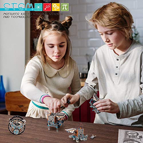 KIDWILL Solar Robot Kit for Kids, 14-in-1 Educational STEM Science Toy, Solar Power Building Kit DIY Assembly Battery Operated Robotic Set for Kids, Teens and Science Lovers