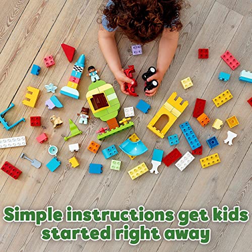 LEGO 10914 DUPLO Classic Deluxe Brick Box Building Set with Toy Storage, First Bricks Educational Learning Toys for Toddlers, Kids, Boys & Girls 1.5-3 Years Old