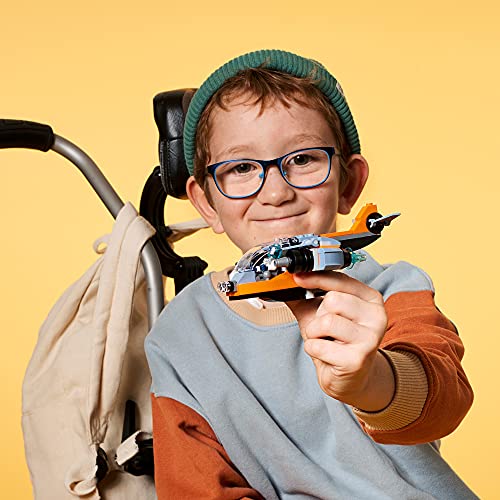 LEGO 31111 Creator 3 in 1 Cyber Drone Space Toys, Building Set with Cyber Mech and Scooter, Gifts for 6 Plus Year Old Kids, Boys and Girls