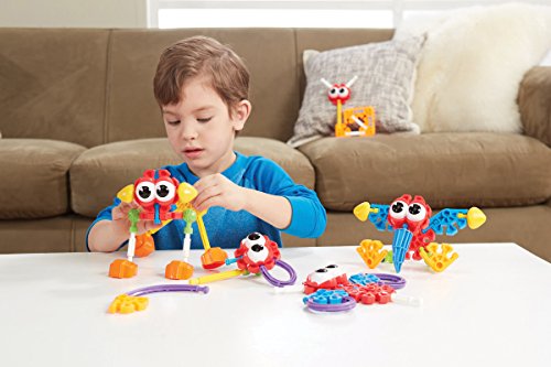 Kid K'NEX Zoo Friends Building Set 30 Model Kids Craft Set with 55 Pieces Educational Toys for Kids, Fun and Colourful Building Toys for Boys and Girls, Construction Toys Ages 3+ Basic Fun 85700