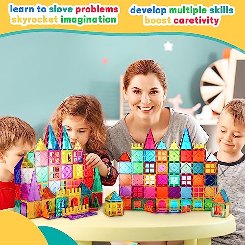 vatenick Magnetic Tiles Building Blocks Set 83PCS 3D Magnetic Blocks Tough Building Tiles Stem Toys Kids Christmas Birthday Gifts Magnetic Building Blocks for Kids Ages 3 4 5 6 7 8 Year Old