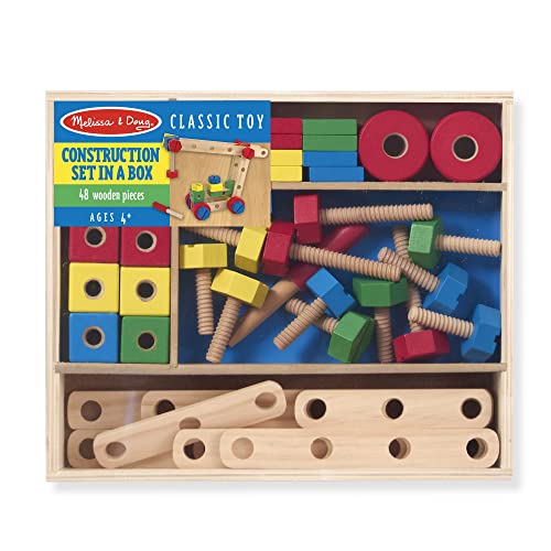 Melissa & Doug Wooden Construction Building Set in a Box