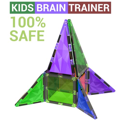 Desire Deluxe Magnetic Building Blocks Tiles STEM Toy Set 42PC – Kids Learning Educational Construction Toys for Boys Girls Present Age 3 4 5 6 7 Year Old - Gift, MT42