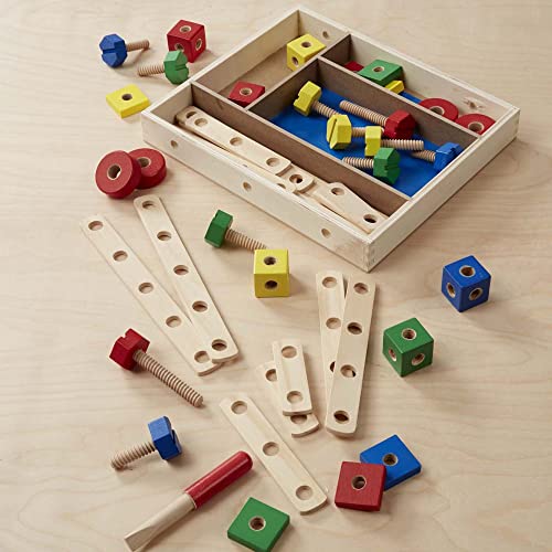 Melissa & Doug Wooden Construction Building Set in a Box