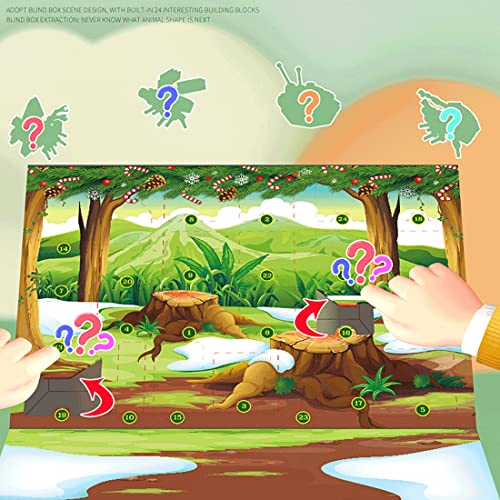 WUGU Advent Calendar 2022 Building Blocks Set, 24 Pieces Insects Building Toy Set for Kids, Boys and Girls, 12 in 1 Modular Building Playset Compatible with Lego