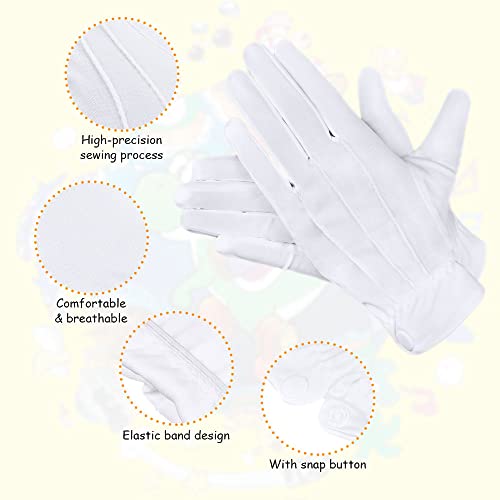 Aomig Mario Costumes, 3 Pack Mario Cosplay Costume Accessories Kits for Women Men Kid, Mario and Luigi Hats Cap Mustaches White Gloves Fancy Dress Up for Mario Party Carnival Costume (Red)