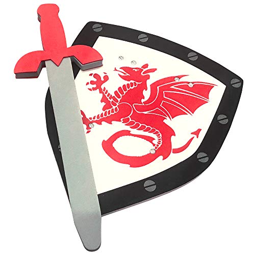 Kids Knight Dress Up Accessories Set 3+, EVA Foam Sword and Shield - Pretend Play Fancy Dress Kids Costume, Soft Play Toys for Kids | Fancy Dress for Kids & Toddlers by Pretend to Bee