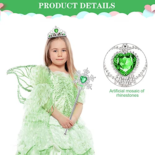 Vicloon 3 Pcs Princess Elsa Accessories Set - Tiara Crown, Choker and Magic Wand,Girls Party Cosplay Dress Costumes Accessories Kit