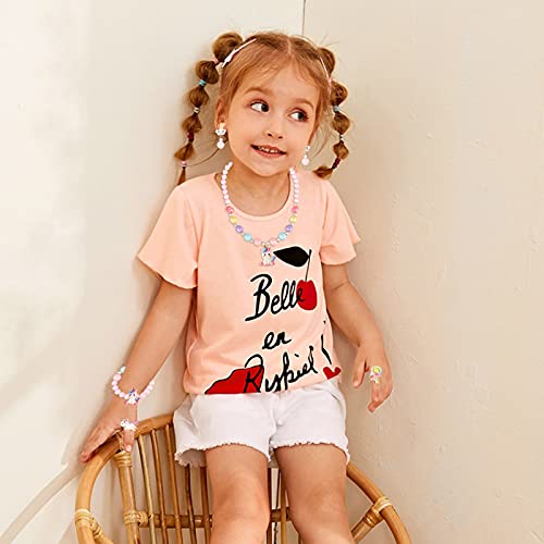 Hifot Unicorn Crossbody Bag Purse with Jewelry Set Little Girls, Unicorn Princess Necklace Bracelet Rings Earrings Handbag Accessories, Jewelry Party Favors Gift Dress Up